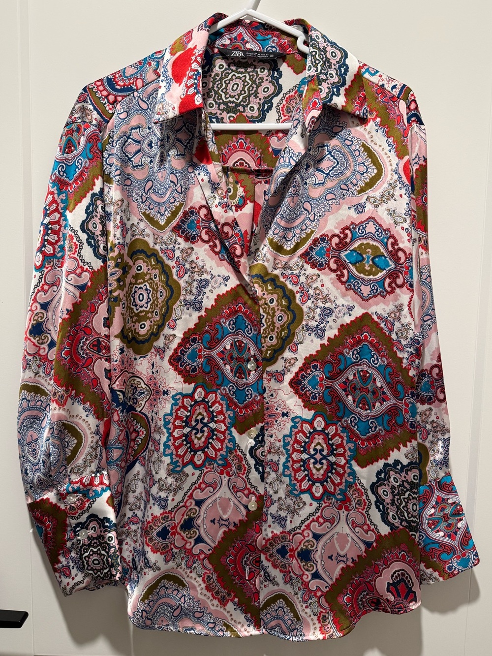 ZARA Paisley Button-Down Shirt